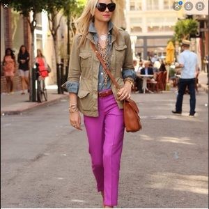 🎁SALE🎁J. Crew Wool Skimmer Fuchsia Capri Pants